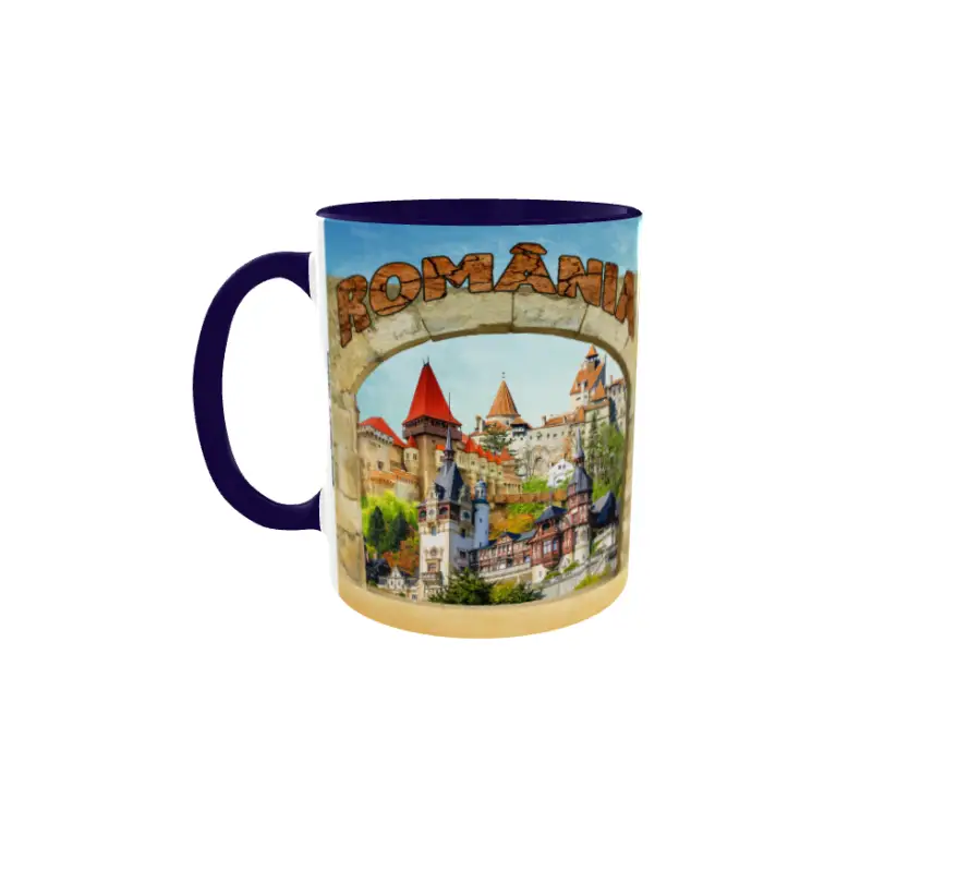 Castele din romania, cana ceramica, 330ml